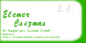 elemer csizmas business card